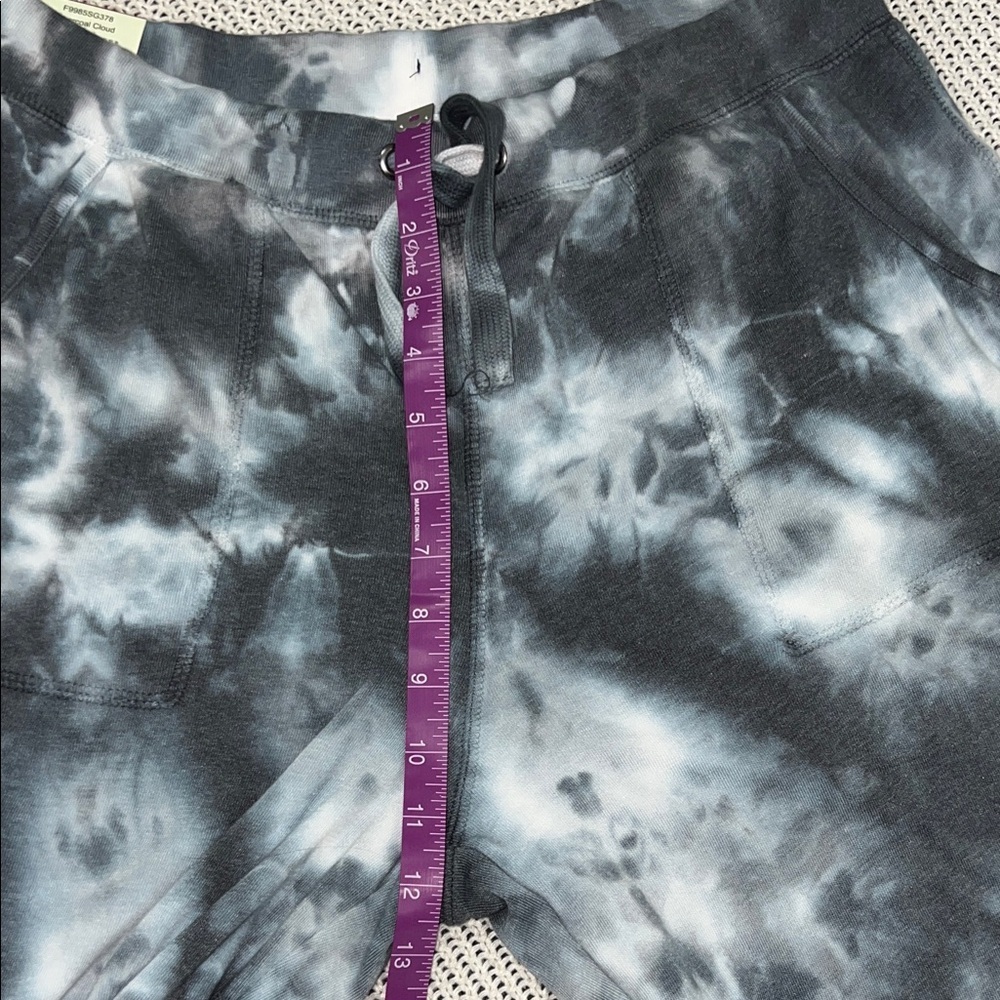 GreenTea Women's Gray and White Tie-Dye Joggers - Picture 9 of 10